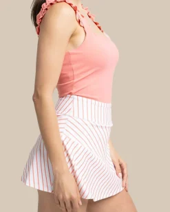 Southern Tide Katlyn Stripe Skort Classic White Fashion