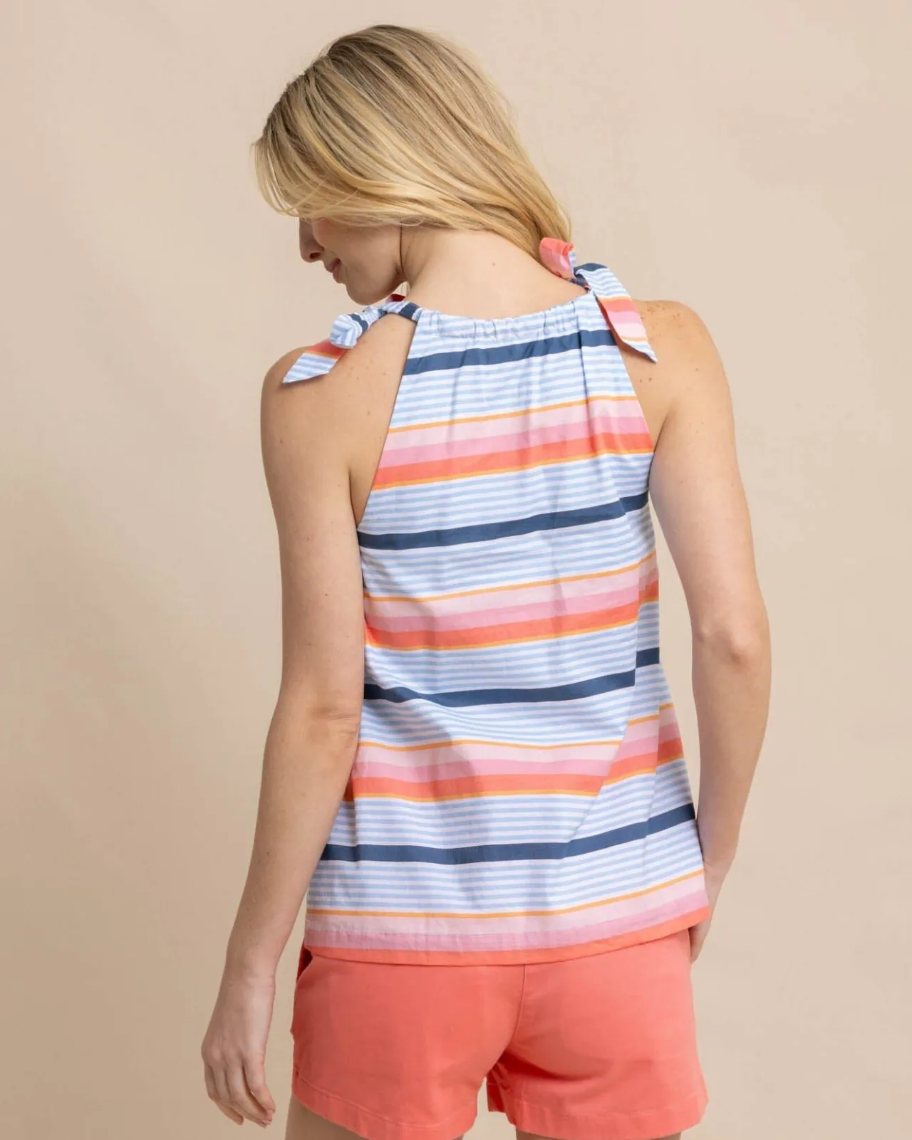 Southern Tide Kaylen Set Sail Stripe Top Conch Shell Best Sale