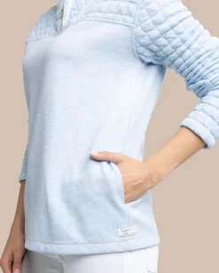 Southern Tide Kelsea Quilted Heather Pullover Best Sale