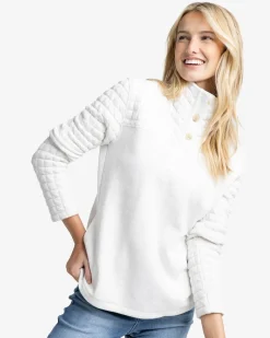 Southern Tide Kelsea Quilted Heather Pullover Best Sale