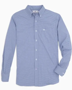 Southern Tide Kentucky Wildcats Gingham Button Down Shirt University Blue Fashion