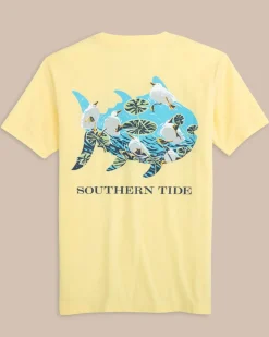 Southern Tide Kids Bottoms Up Short Sleeve T-Shirt Blonde Fashion