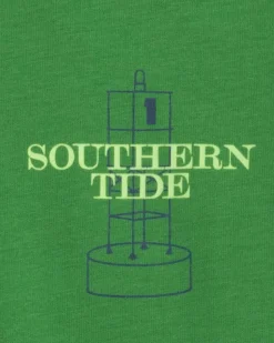 Southern Tide Kids Buoy Badge Heather Short Sleeve T-Shirt Heather Foliage Green Store