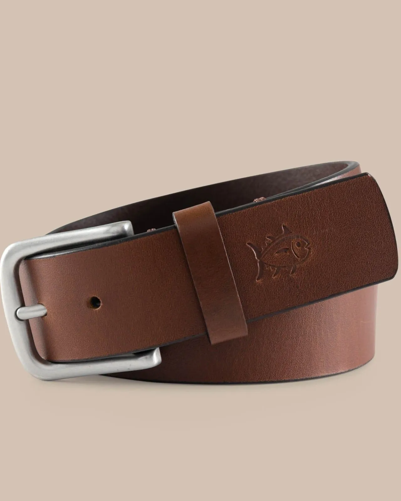 Southern Tide Kids Leather Belt Light Brown Best Sale