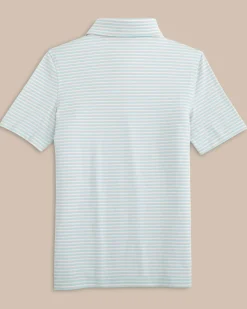 Southern Tide Kids Ryder Heather Halls Stripe Performance Polo Best