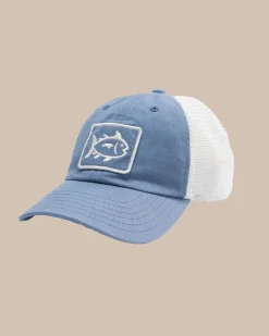 Southern Tide Kids Skipjack Fly Patch Sun Farer Trucker Subdued Blue New