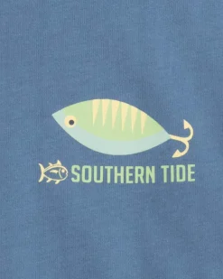 Southern Tide Kids Skipjack Lure Fill Short Sleeve T-Shirt Coronet Blue Best Sale