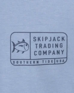 Southern Tide Kids Skipjack Trading Co Short Sleeve T-Shirt Eternal Blue Cheap