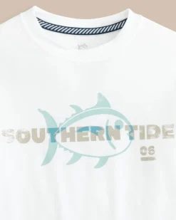 Southern Tide Kids St Overlay Performance Short Sleeve T-Shirt Classic White Hot