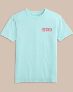 Southern Tide Kids St Yacht Coin T-Shirt Wake Blue Cheap