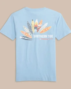 Southern Tide Kids Surf Style Short Sleeve T-Shirt Clearwater Blue Store