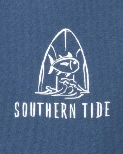 Southern Tide Kids Surfing Skipjack Hoodie T-Shirt Aged Denim Store