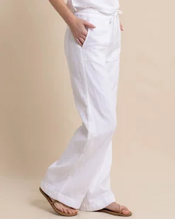 Southern Tide Laken Wide Leg Pant Classic White Cheap