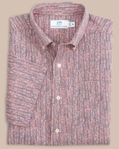 Southern Tide Leagally Frond Intercoastal Short Sleeve Sport Shirt New