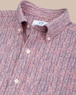 Southern Tide Leagally Frond Intercoastal Short Sleeve Sport Shirt New