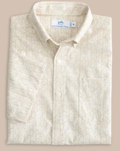 Southern Tide Leagally Frond Intercoastal Short Sleeve Sport Shirt New