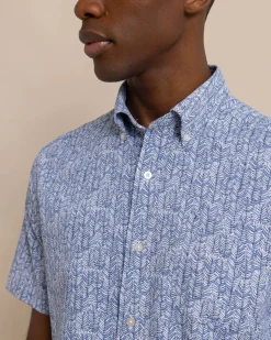 Southern Tide Leagally Frond Intercoastal Short Sleeve Sport Shirt New