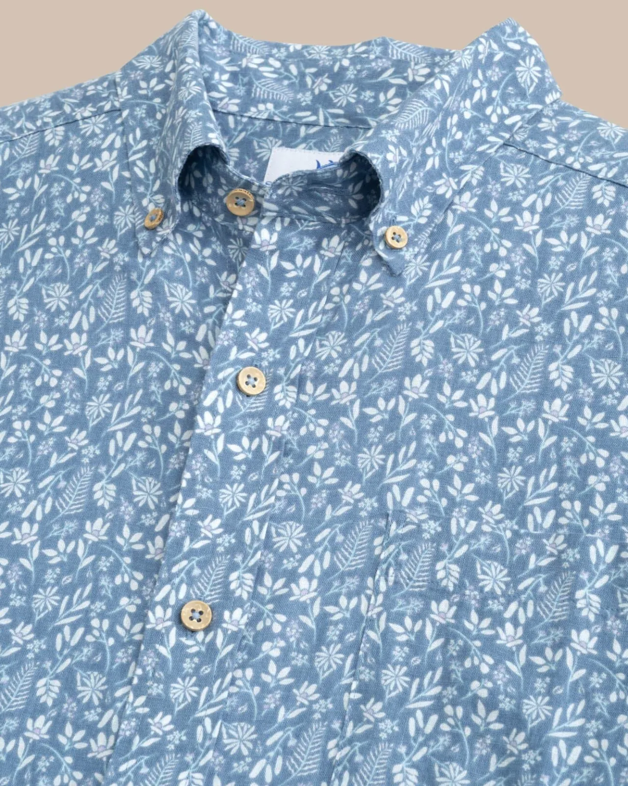 Southern Tide Linen Rayon Ditzy Floral Short Sleeve Sport Shirt Hot