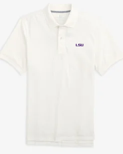 Southern Tide Lsu Tigers Skipjack Polo Classic White Hot