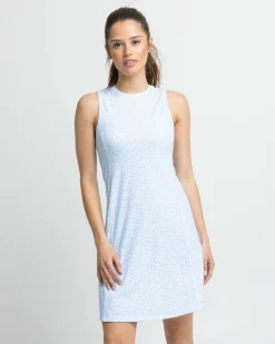 Southern Tide Lyllee Printed Performance Dress Classic White Discount