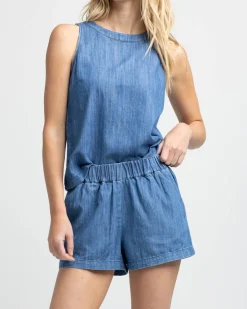 Southern Tide Mary Ellen Denim Short Medium Wash Indigo Best Sale