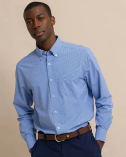 Southern Tide Micro Gingham Brrr°® Intercoastal Sport Shirt Hot