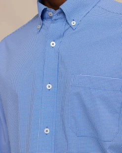 Southern Tide Micro Gingham Brrr°® Intercoastal Sport Shirt Hot