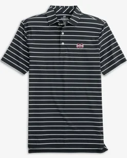 Southern Tide Mississippi State Bulldogs Brrr°®-Eeze Desmond Stripe Polo Black Hot