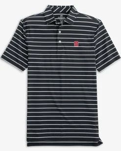 Southern Tide Nc State Wolfpack Brrr°®-Eeze Desmond Stripe Polo Black Sale
