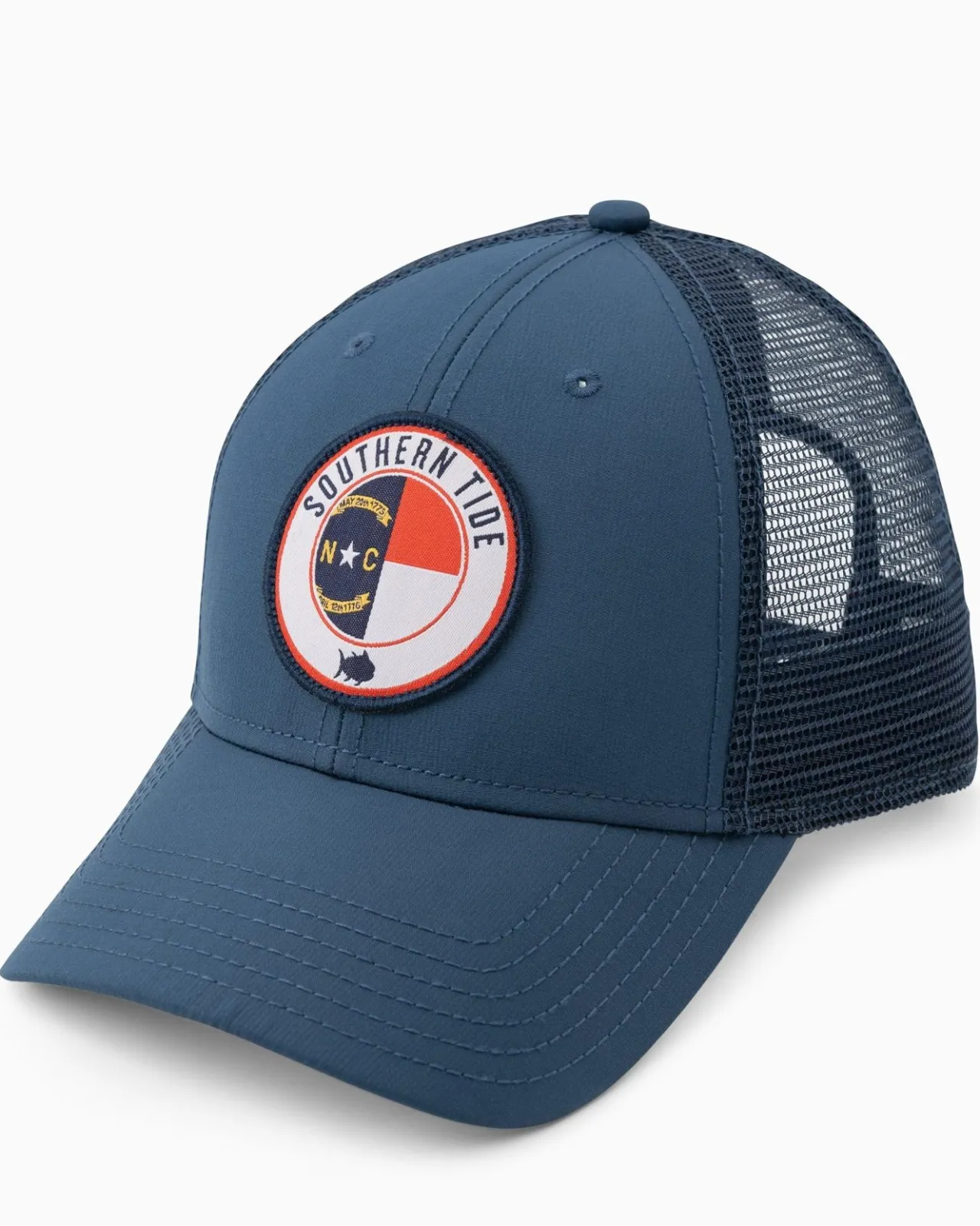 Southern Tide North Carolina Patch Performance Trucker Hat Seven Seas Blue Clearance