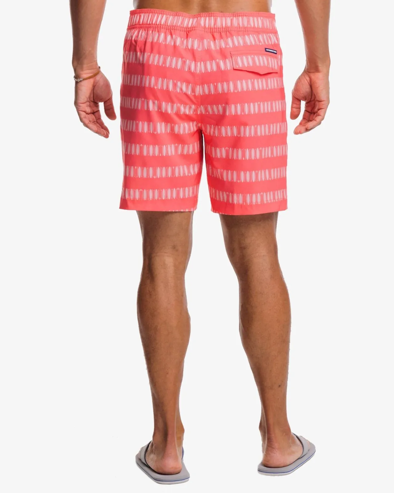 Southern Tide Paddlin' Out Printed Swim Short Sunkist Coral Discount