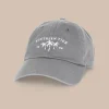 Southern Tide Palm Trio Leather Strap Hat Grey Sale
