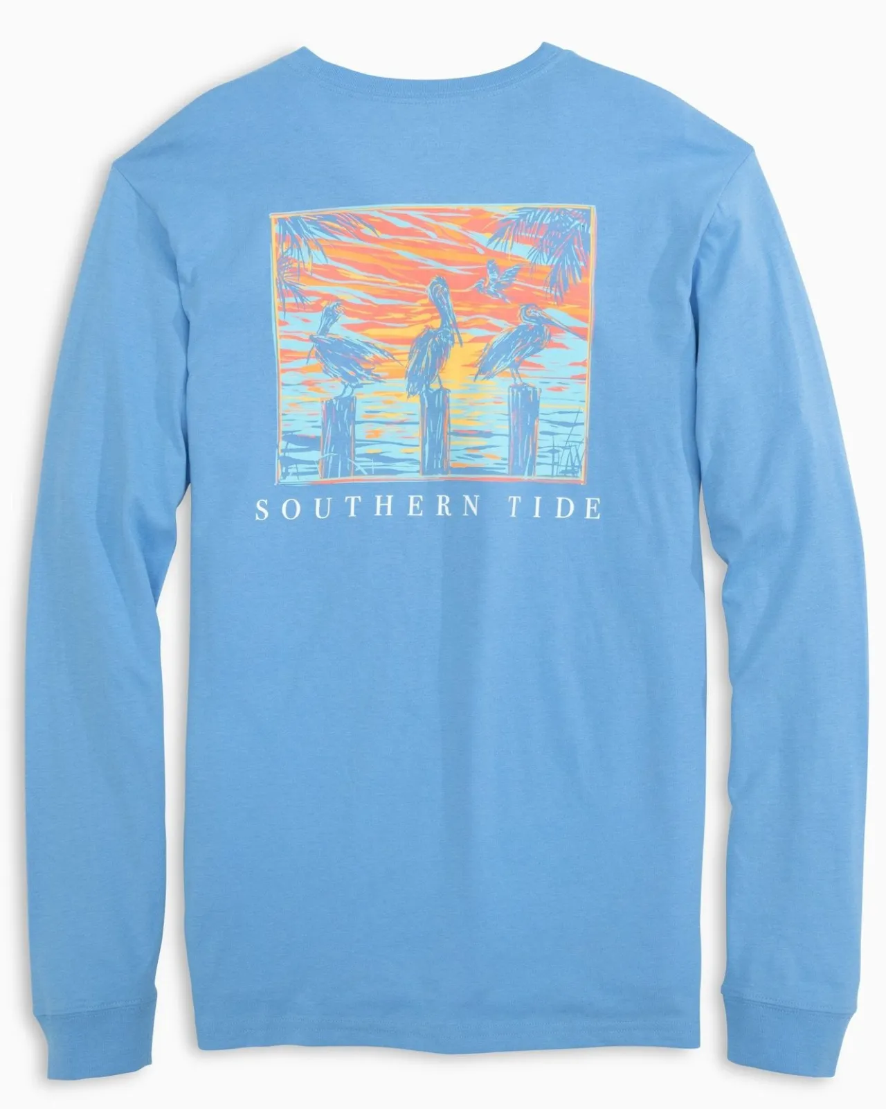 Southern Tide Pelican Sunset Long Sleeve T-Shirt Ocean Channel Online