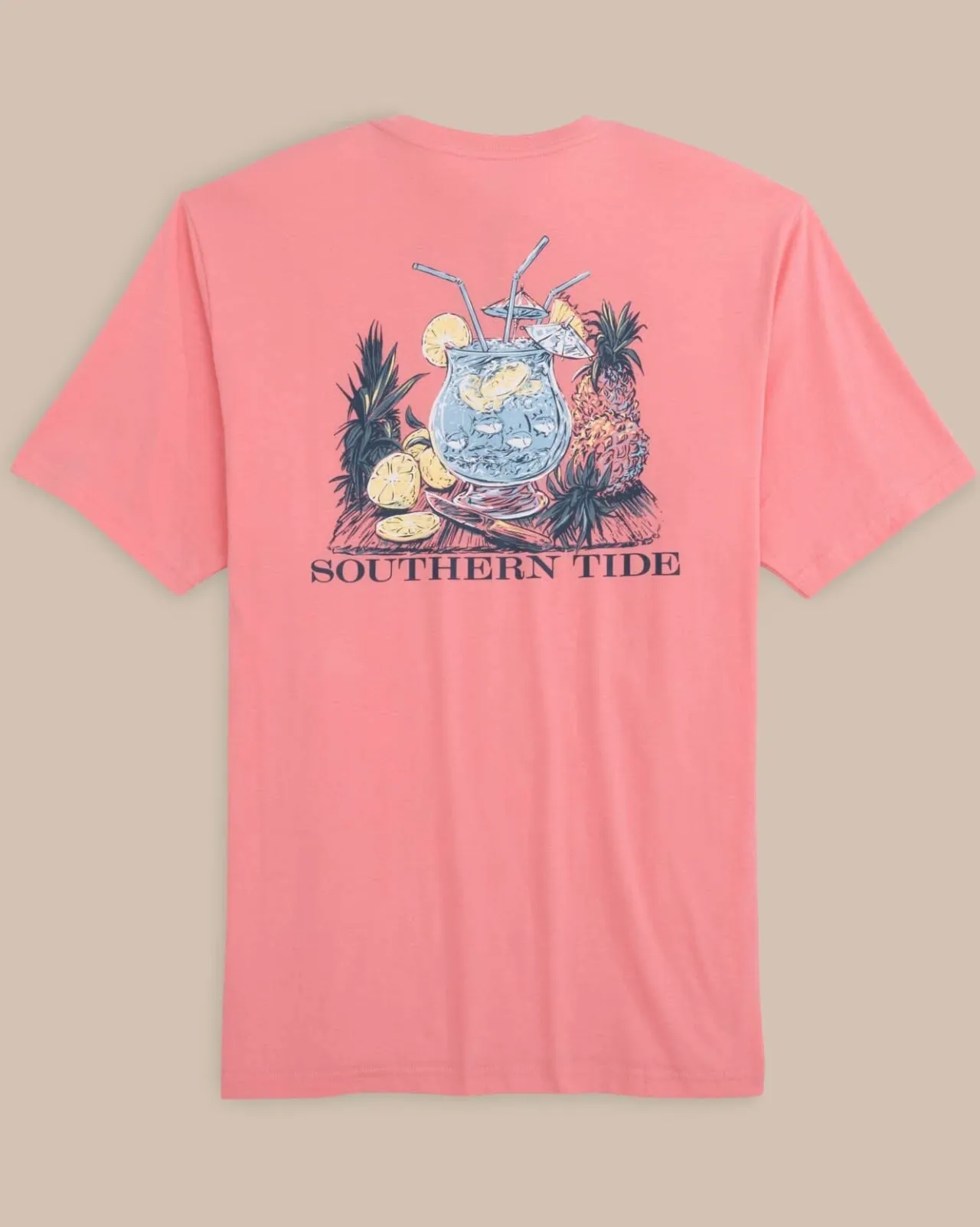 Southern Tide Pink Punch Short Sleeve T-Shirt Geranium Pink Sale
