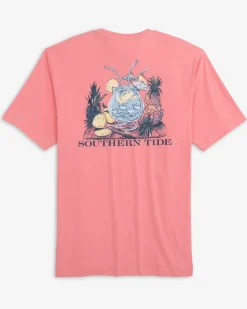 Southern Tide Pink Punch Short Sleeve T-Shirt Geranium Pink Sale