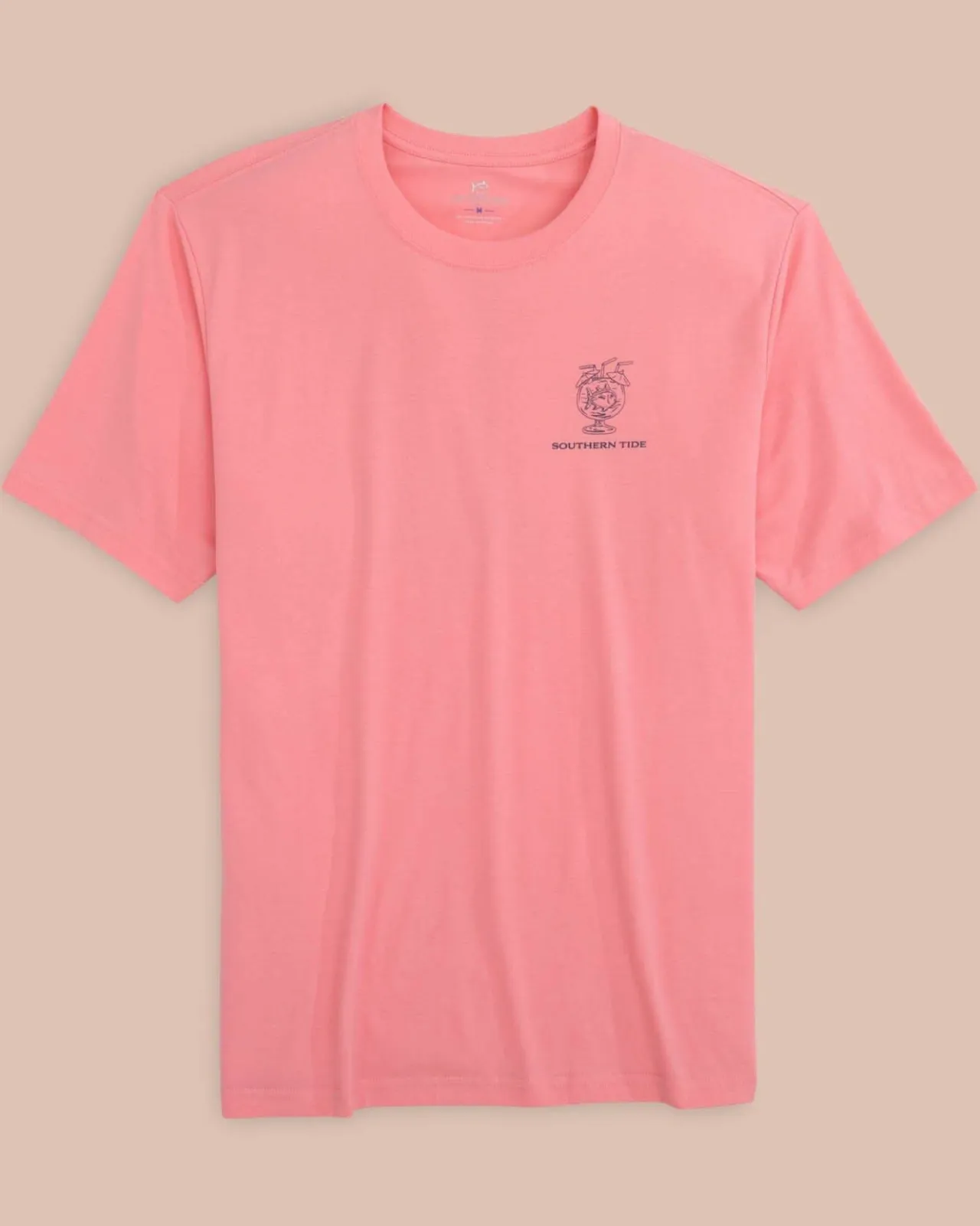 Southern Tide Pink Punch Short Sleeve T-Shirt Geranium Pink Sale