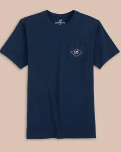 Southern Tide Rod And Reel Flag Short Sleeve T-Shirt Navy Hot