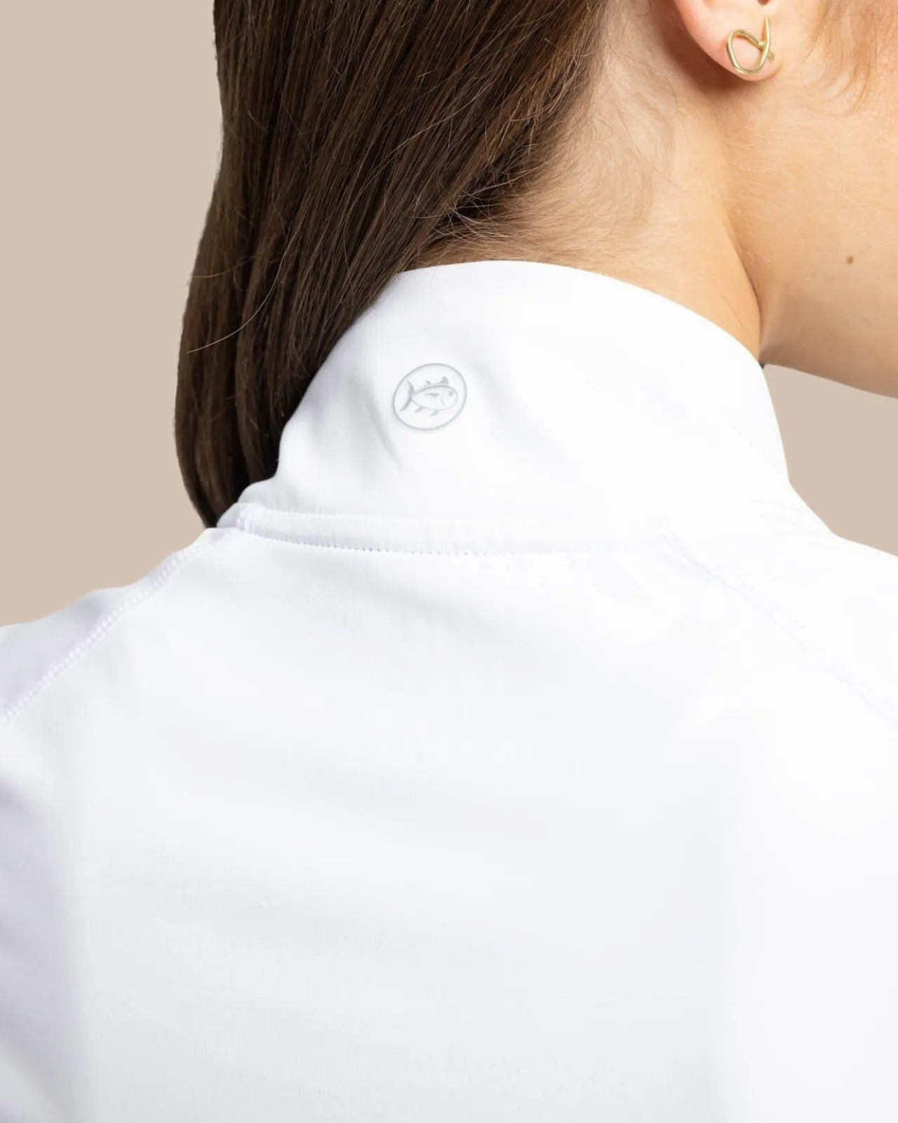 Southern Tide Runaround Quarter Zip Pull Over Classic White Fashion