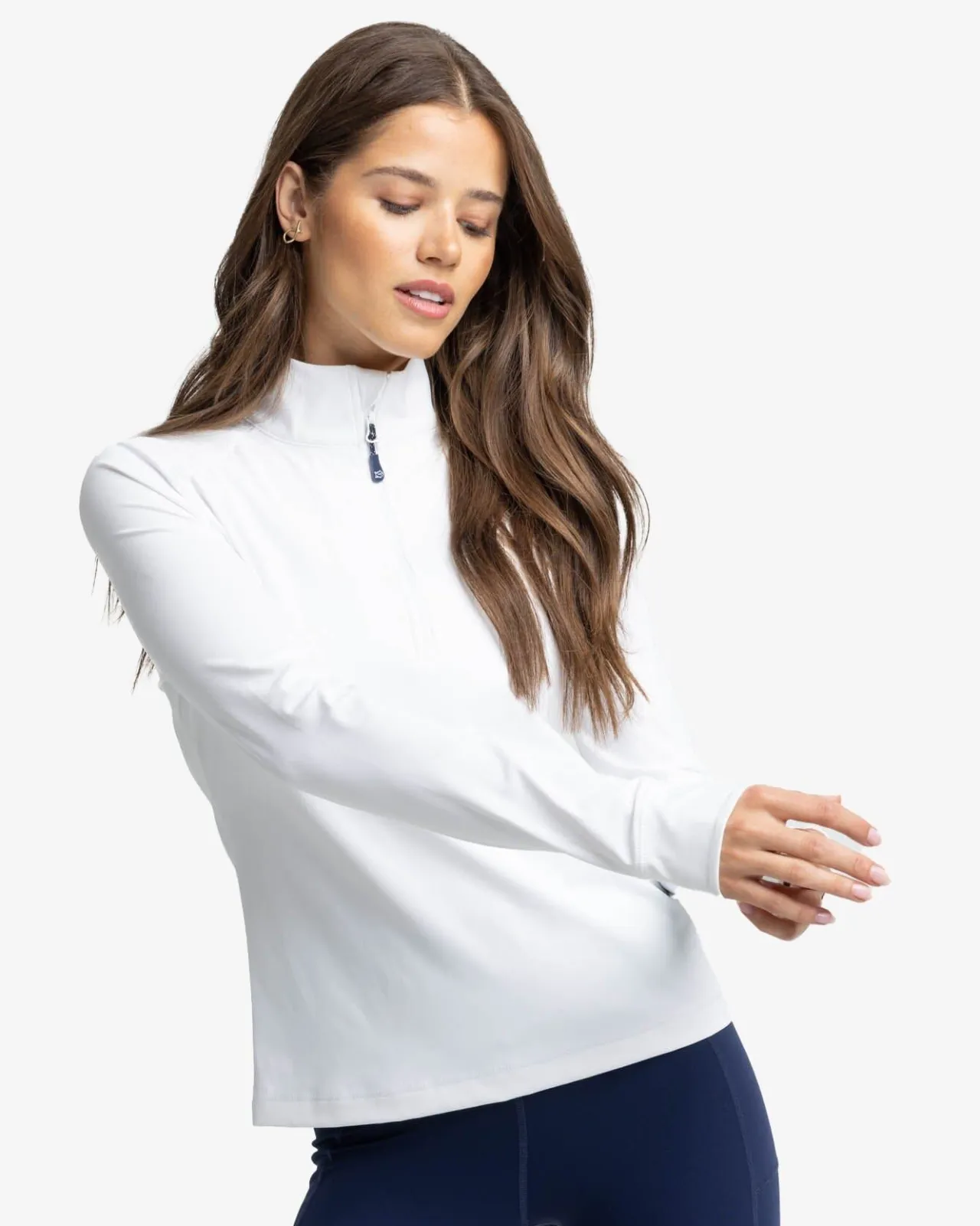 Southern Tide Runaround Quarter Zip Pull Over Classic White Fashion