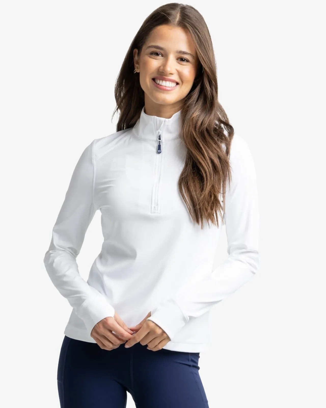 Southern Tide Runaround Quarter Zip Pull Over Classic White Cheap
