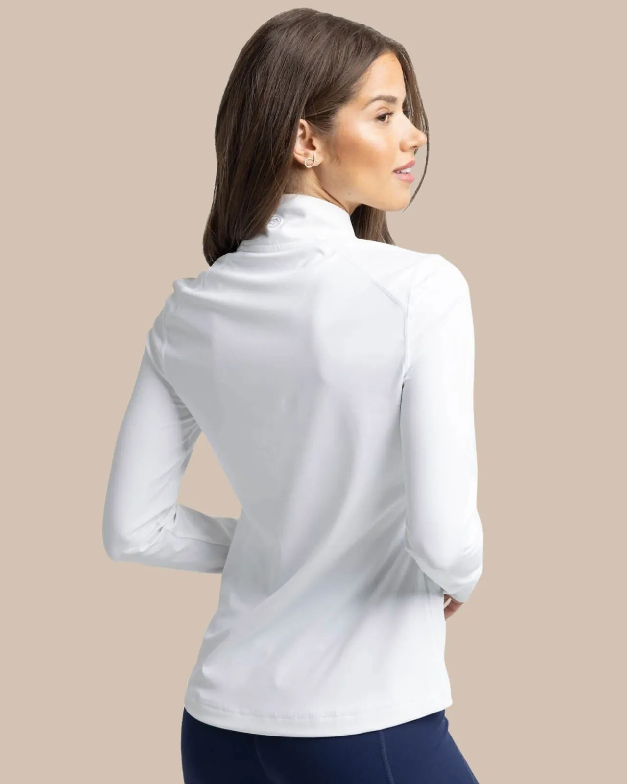 Southern Tide Runaround Quarter Zip Pull Over Classic White Cheap