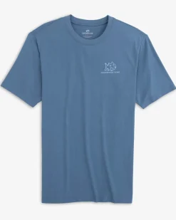 Southern Tide Sailing With Skipjacks Short Sleeve T-Shirt Coronet Blue Store