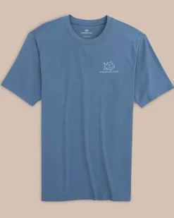 Southern Tide Sailing With Skipjacks Short Sleeve T-Shirt Coronet Blue Store