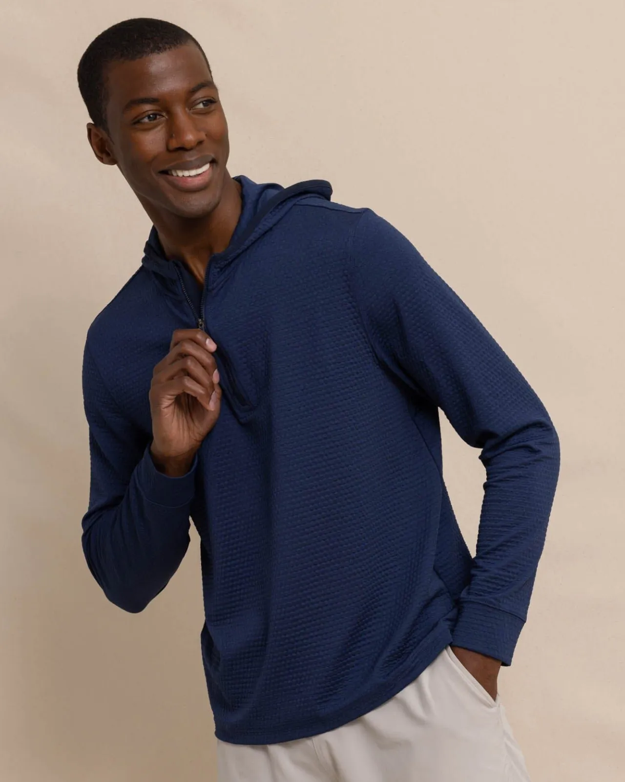 Southern Tide Scuttle Heather Performance Quarter Zip Hoodie Cheap