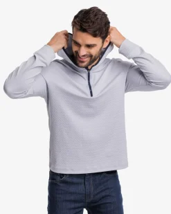 Southern Tide Scuttle Heather Performance Quarter Zip Hoodie Cheap