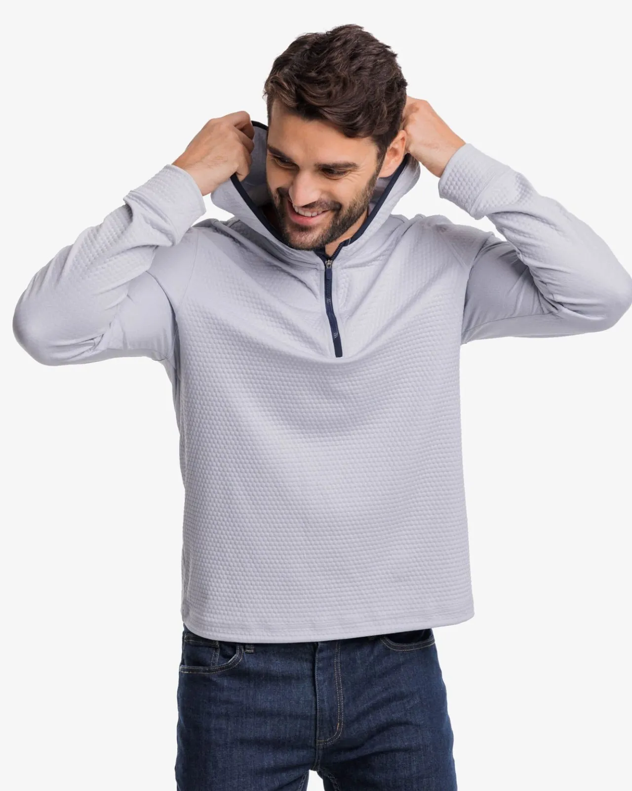 Southern Tide Scuttle Heather Performance Quarter Zip Hoodie Cheap
