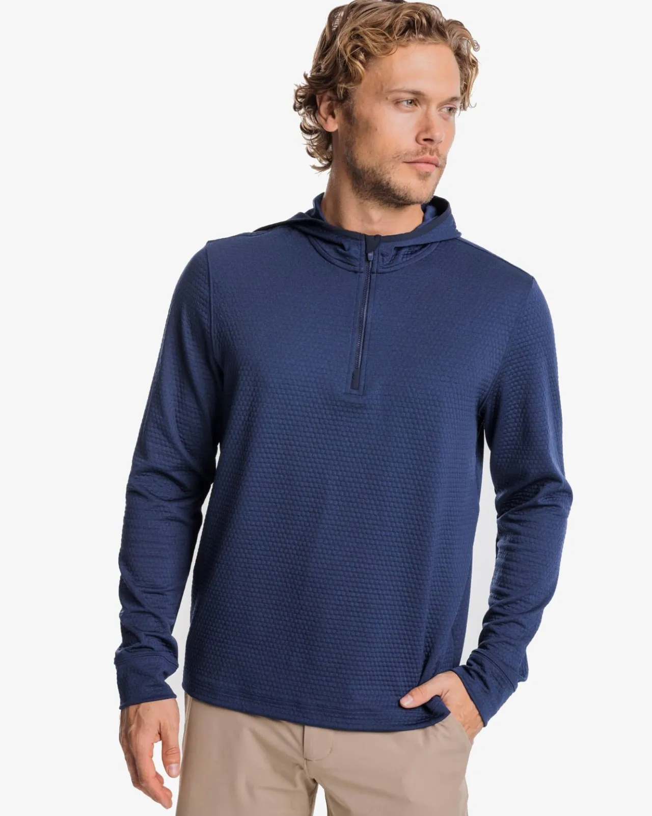 Southern Tide Scuttle Heather Performance Quarter Zip Hoodie Cheap