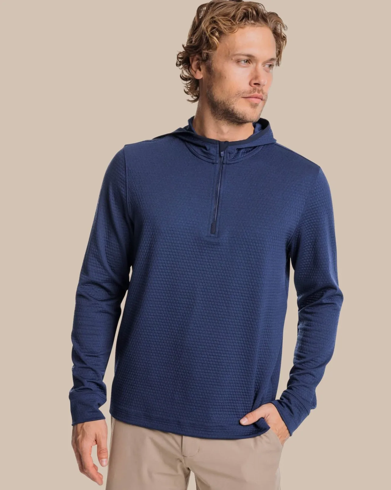 Southern Tide Scuttle Heather Performance Quarter Zip Hoodie Cheap