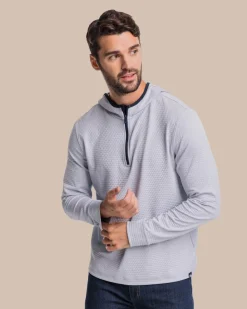 Southern Tide Scuttle Heather Performance Quarter Zip Hoodie Cheap