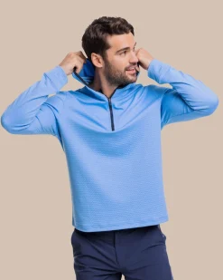 Southern Tide Scuttle Heather Performance Quarter Zip Hoodie - Sale Sale
